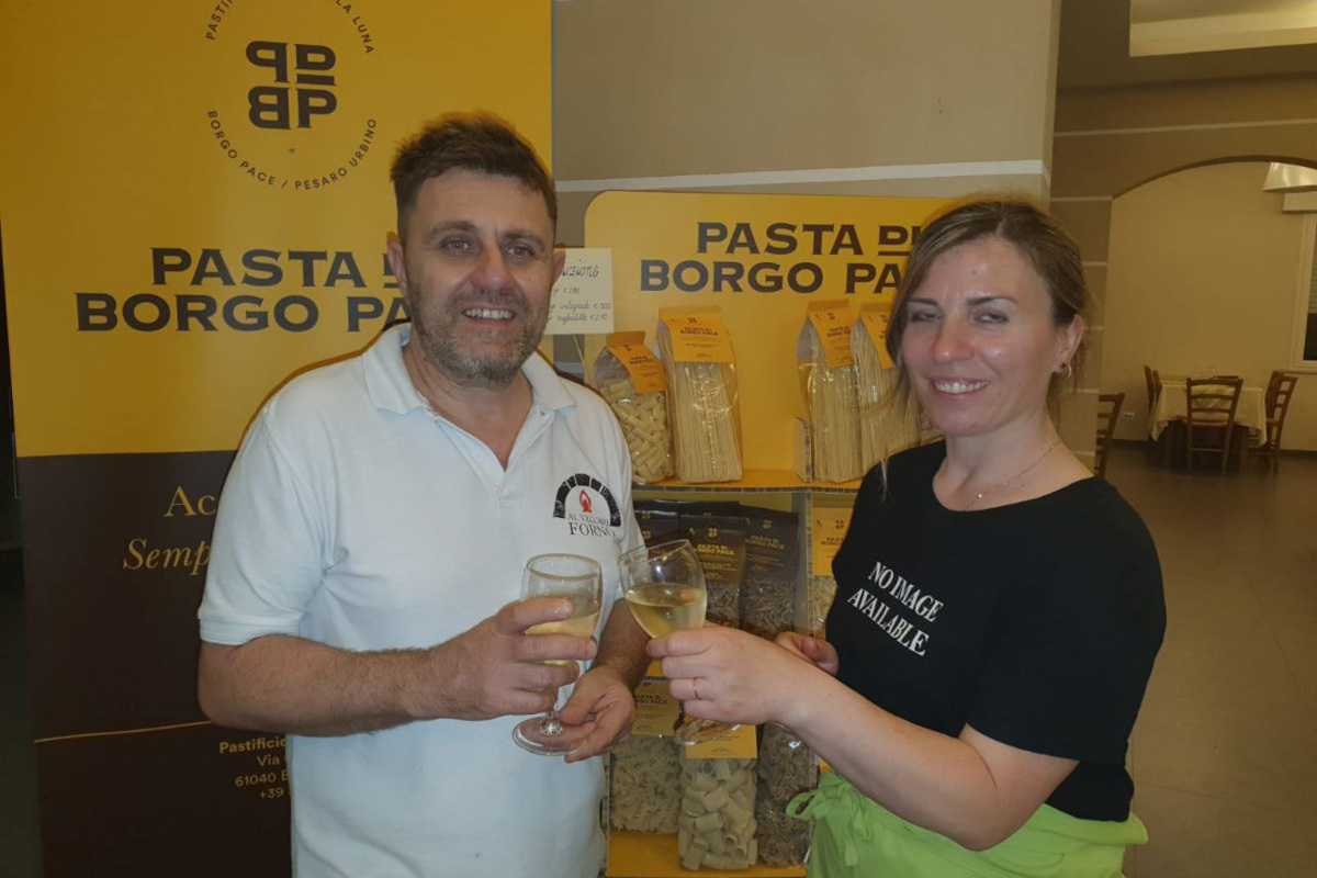 The Pasta of Borgo Pace ideal with blackthorn mushrooms and black summer truffle